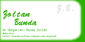 zoltan bunda business card